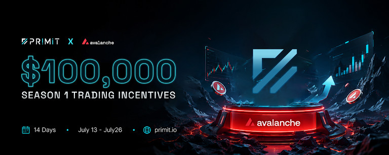 Primit Officially Deploys on Avalanche, Launching Season 1 Trading Incentive Program