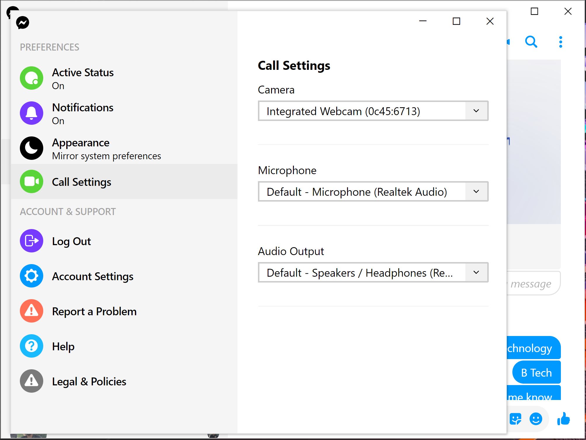 Facebook Messenger For Windows 10 Updated With Call Settings Mspoweruser