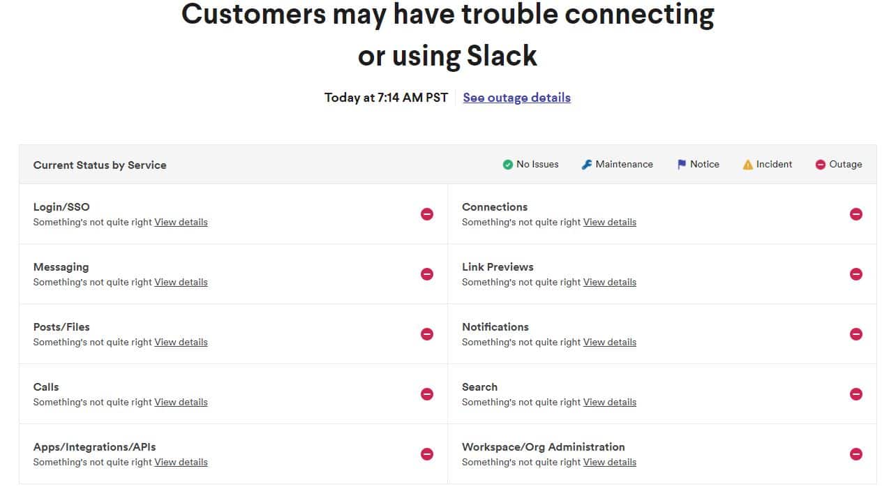 Subscribe to slack status updates via atom feed or rss feed or read about our uptime alerts to learn more. It S Not Just You Slack Is Down Mspoweruser