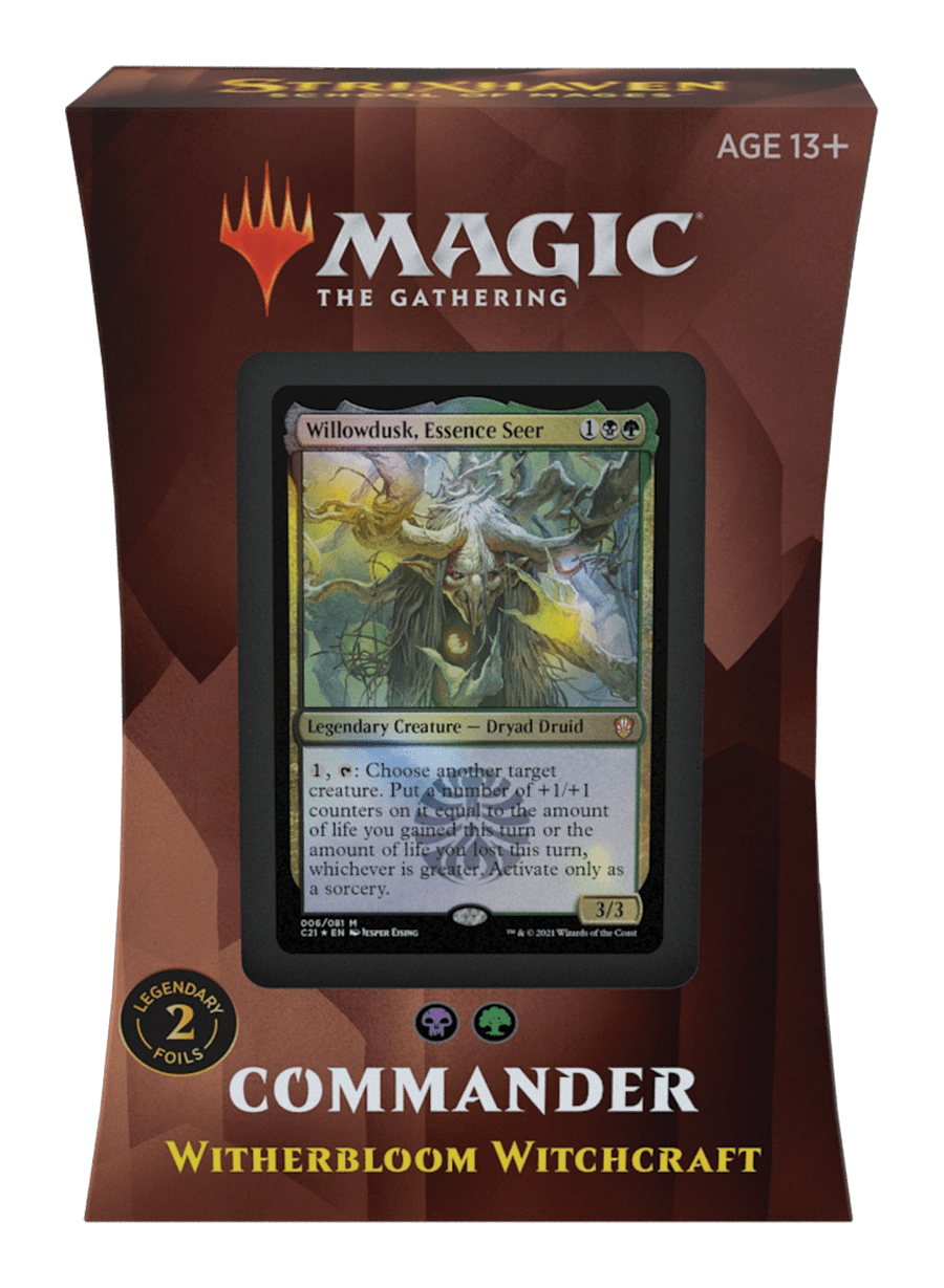 Unfortunately we are no longer able to ensure delivery by 12/24. Commander 2021 Witherbloom Witchcraft Mtg Wiki
