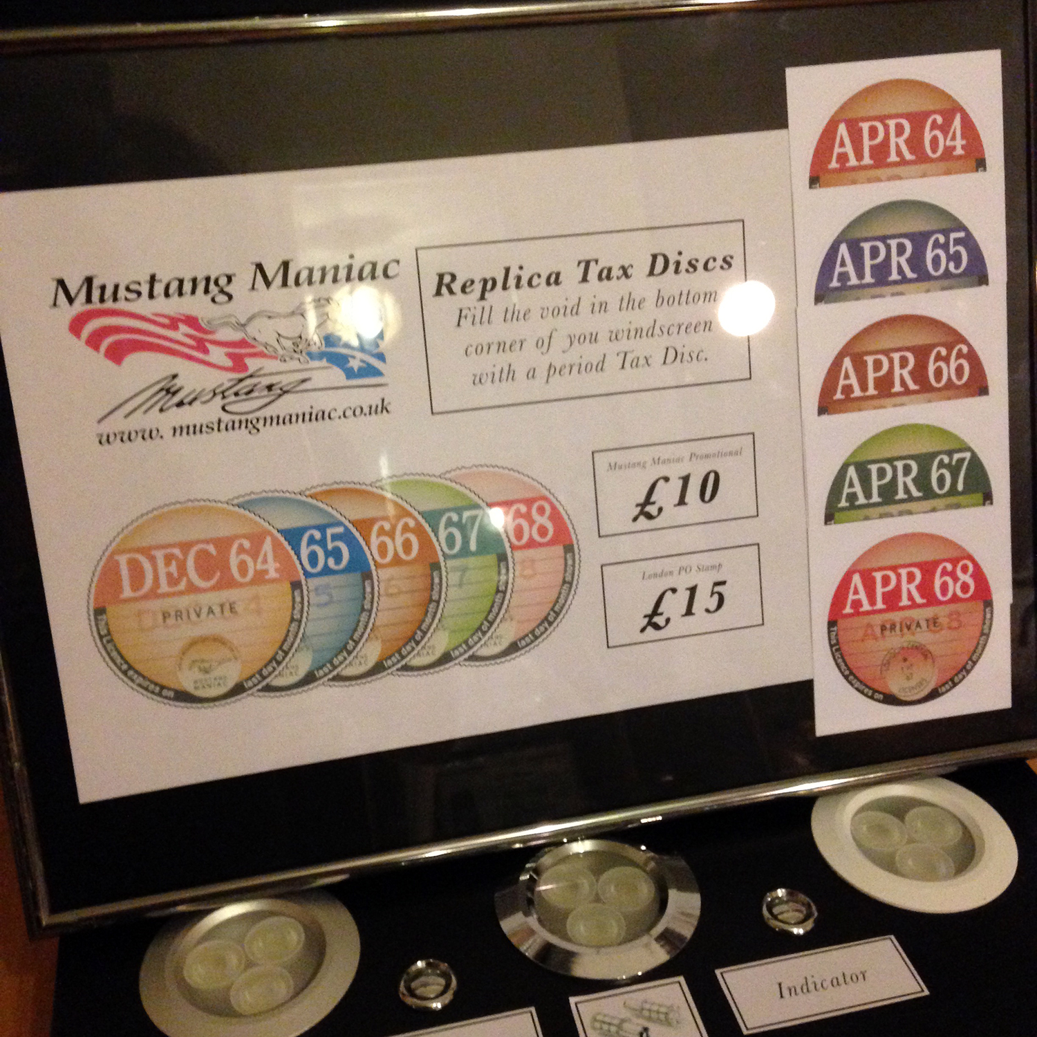 Classic Car Tax Discs Mustang Maniac