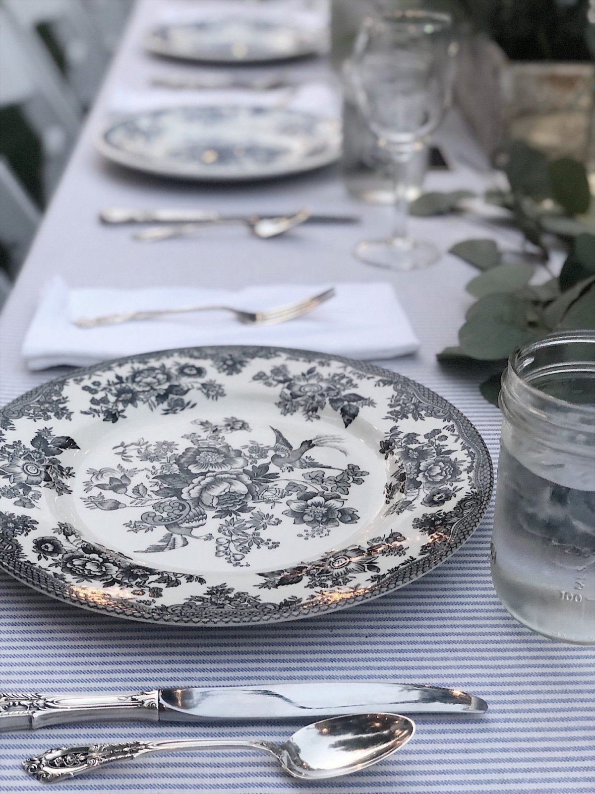 Engagement party table setting