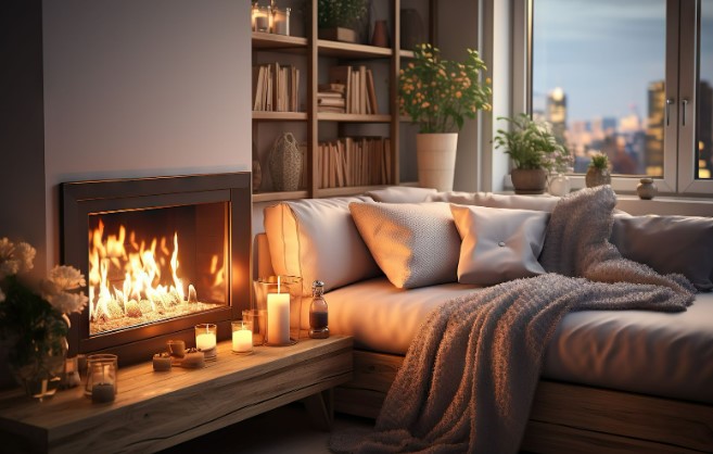 Kehangatan dan gaya untuk ruang tamu Anda