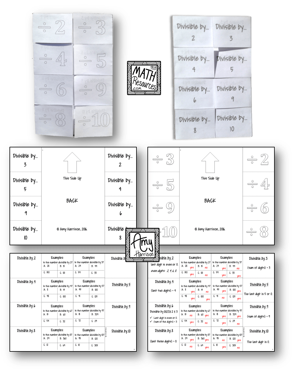 Divisibility Rules Foldable - My Math Resources