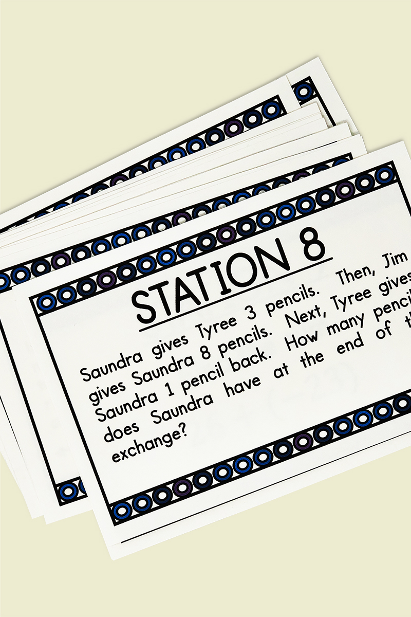 These task cards are a fun and engaging way for your 6th, 7th, or 8th grade math class to practice adding integers!