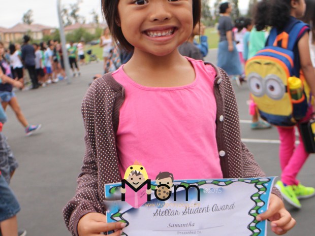 Typical of her, she gets an award after one week in a new school. And yes, I still worry about her.