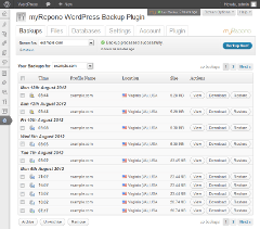 How to back up multiple wordpress sites from one spot so far, … WordPress Backup Plugin Installation Instructions - Frequently Asked Questions - myRepono ...