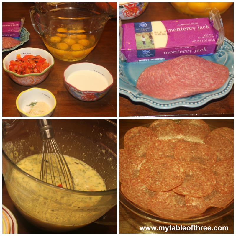 Salami Crusted Quiche (Low Carb, THMS) My Table of Three