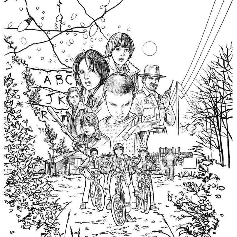 Stranger things malvorlagen sind eine unterhaltsame möglichkeit für kinder jeden … Ausmalbilder â MyTopKid.com