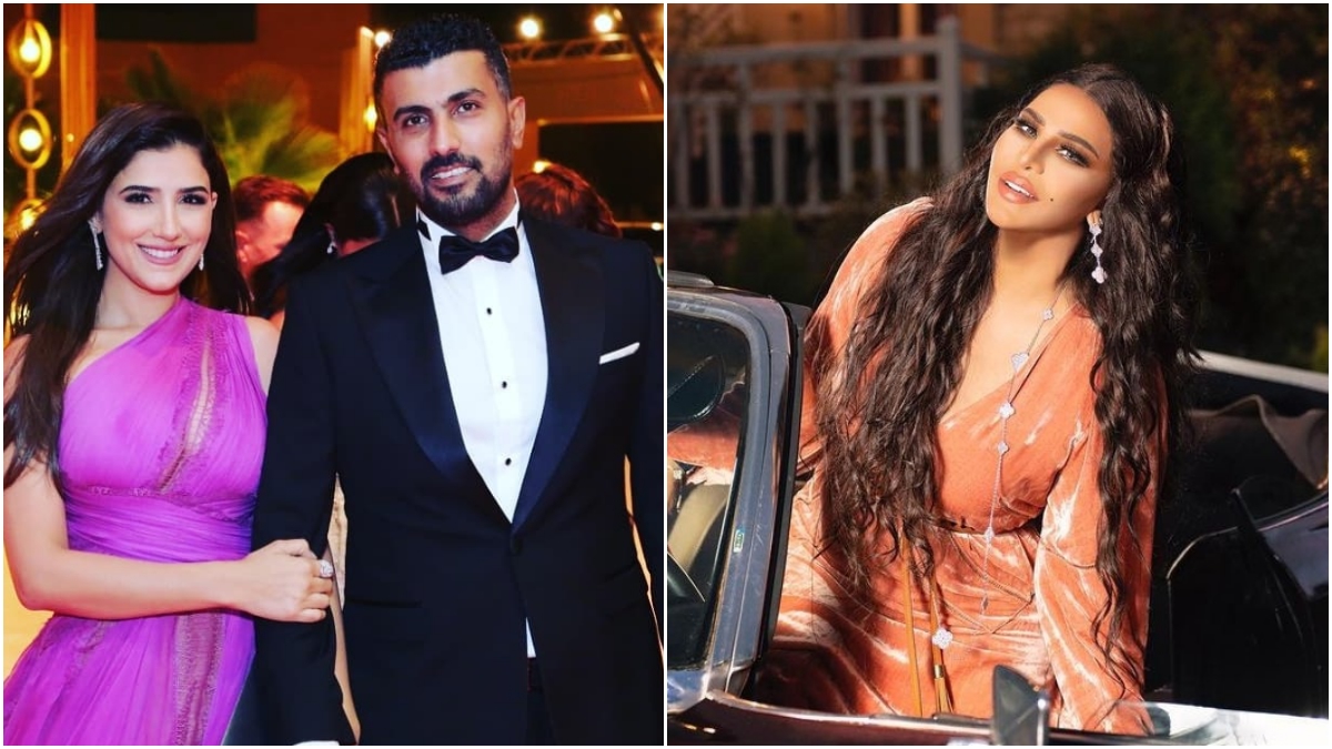 الفنانة مي عمر وزوجها المخرج محمد سامي تصوير : بالفيديو: أحلام تعد بمفاجأة بعد لقائها بمحمد سامي ومي عمر