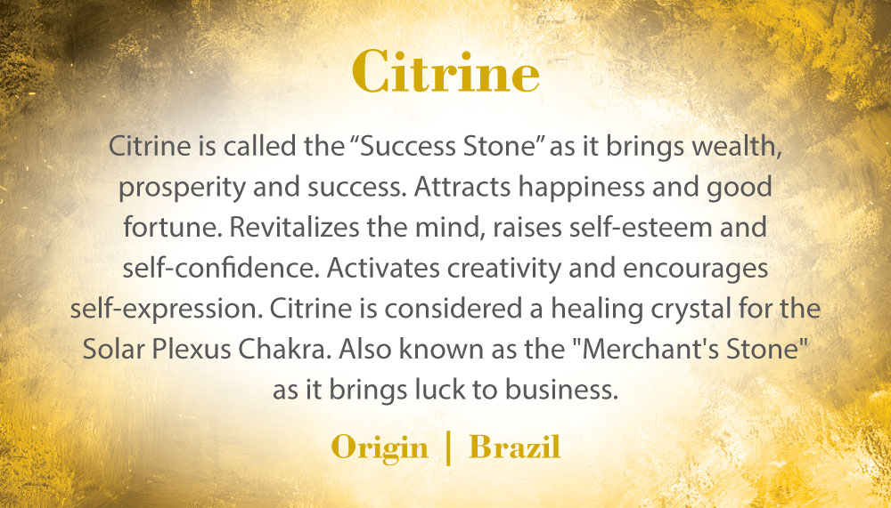 Crystal Information Card - Citrine - Nature's Artifacts