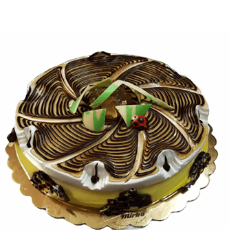 Torta Con Base Pan Di Spagna Farcita Con Pere E Cioccolato
