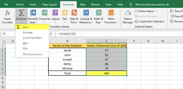 How to insert Formulas and Functions in Microsoft Excel - New4Trick.Com
