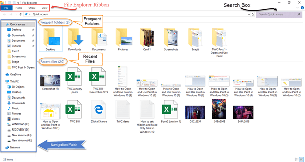 Get Help with File Explorer in Windows 10 – Features and Shortcuts ...