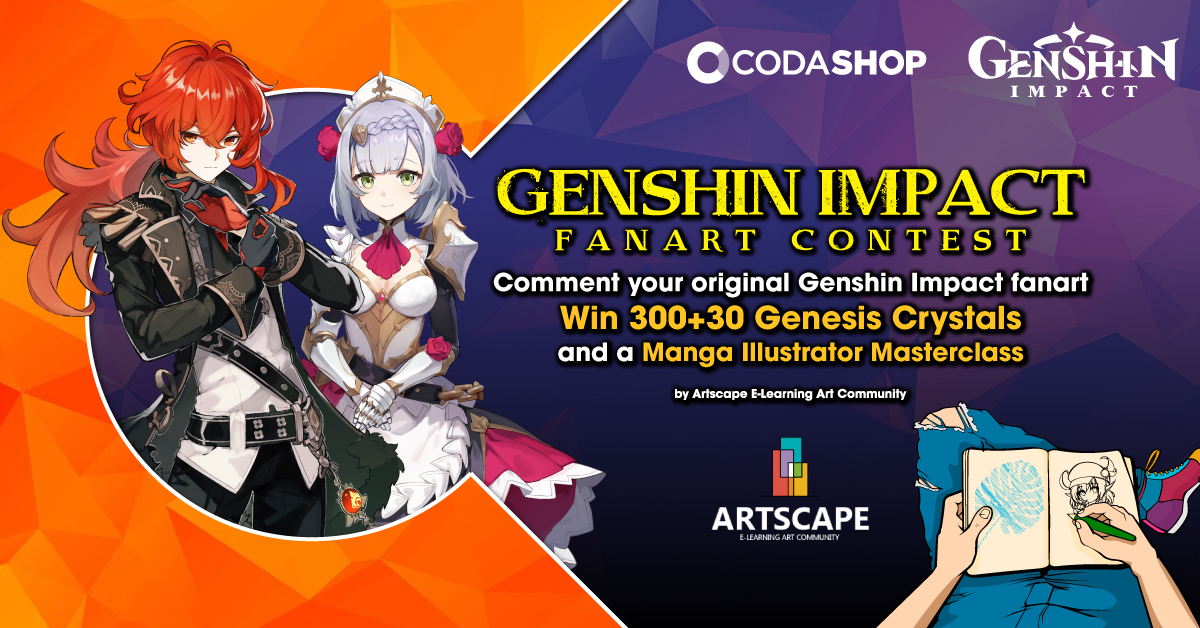 · post your artwork in a . Genshin Impact Fanart Contest Codashop Blog Ph