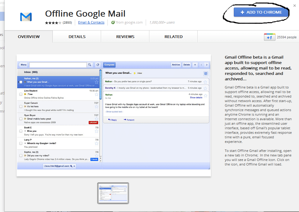 How to use Gmail offline