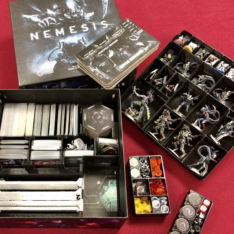 Game organizer compatible with ankh: Nemesis Quickplay Box Insert Stl Files Next Level Board Gaming
