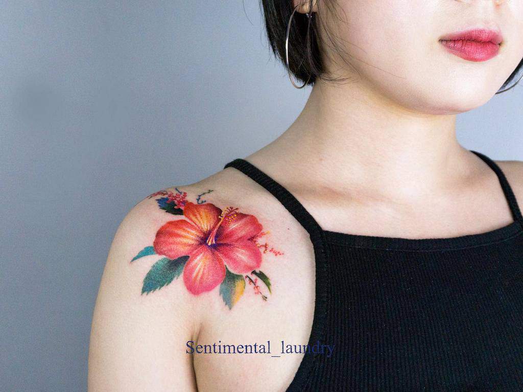 Top 43 Best Flower Shoulder Tattoo Ideas - [2021 Inspiration Guide] 767_x_1024_jpg