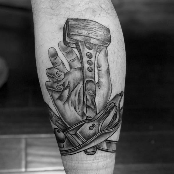 There are some circumstances under which a person really shouldn't get tattooed—at least not yet. 60 Carpenter Tattoos For Men - Carpentry Design Ideas