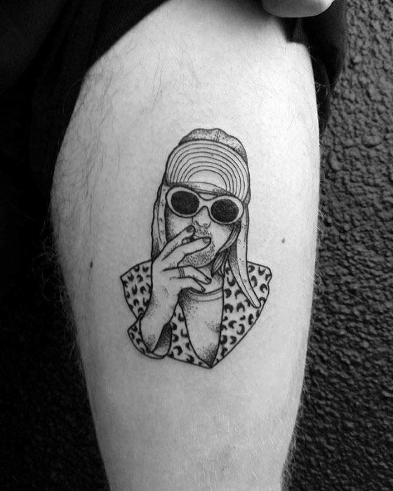 60 Nirvana Tattoo Designs For Men - Rock Band Ink Ideas 700_x_560_jpg