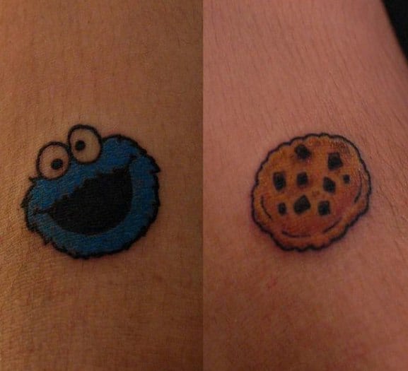 30 Cookie Monster Tattoo Designs For Men - Muppet Ink Ideas 525_x_577_jpg