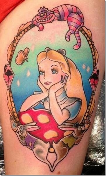 Greatest Of Alice In Wonderland Tattoos - Nexttattoos 602_x_362_jpg