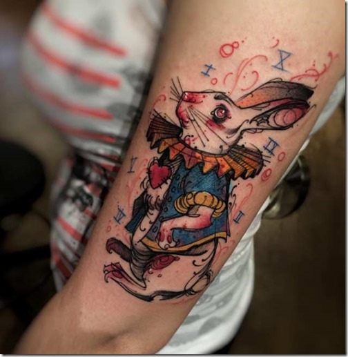 Greatest Of Alice In Wonderland Tattoos - Nexttattoos 517_x_504_jpg