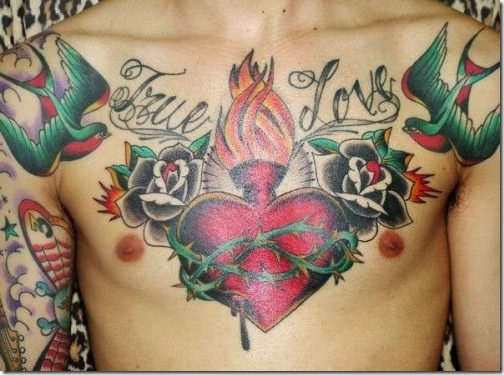 50 Finest And Beautiful Chest Tattoos For Males - Nexttattoos 375_x_504_jpg