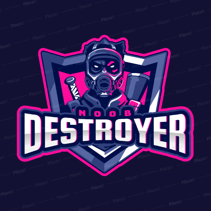 Placeit Battle Royale Logo Generator Featuring A Male Gaming Character