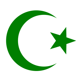 Islamic Golden Crescent Moon