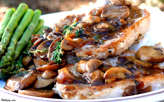 Thin sliced pork chops • for porkchops: Pork Chops Marsala | Noble Pig