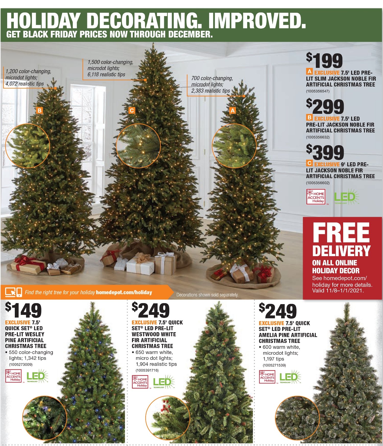 And should you get a real tree or a faux one? Home Depot Black Friday 2021 Ad Savings Com