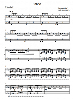 Like, share, subsribe and enjoy this! Rammstein - Sonne Noten fÃ¼r Piano downloaden fÃ¼r AnfÃ¤nger