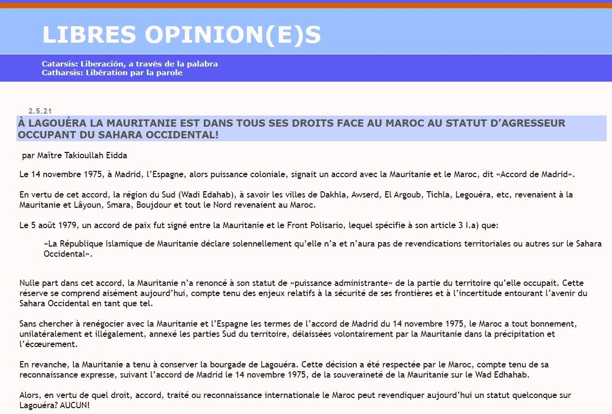 11.01.2018 · en revanche, dans les locutions « en tant que tel » et « comme tel», il faut accorder. A Lagouera La Mauritanie Est Dans Tous Ses Droits Face Au Maroc Au Statut D Agresseur Occupant Du Sahara Occidental No Te Olvides Del Sahara Occidental