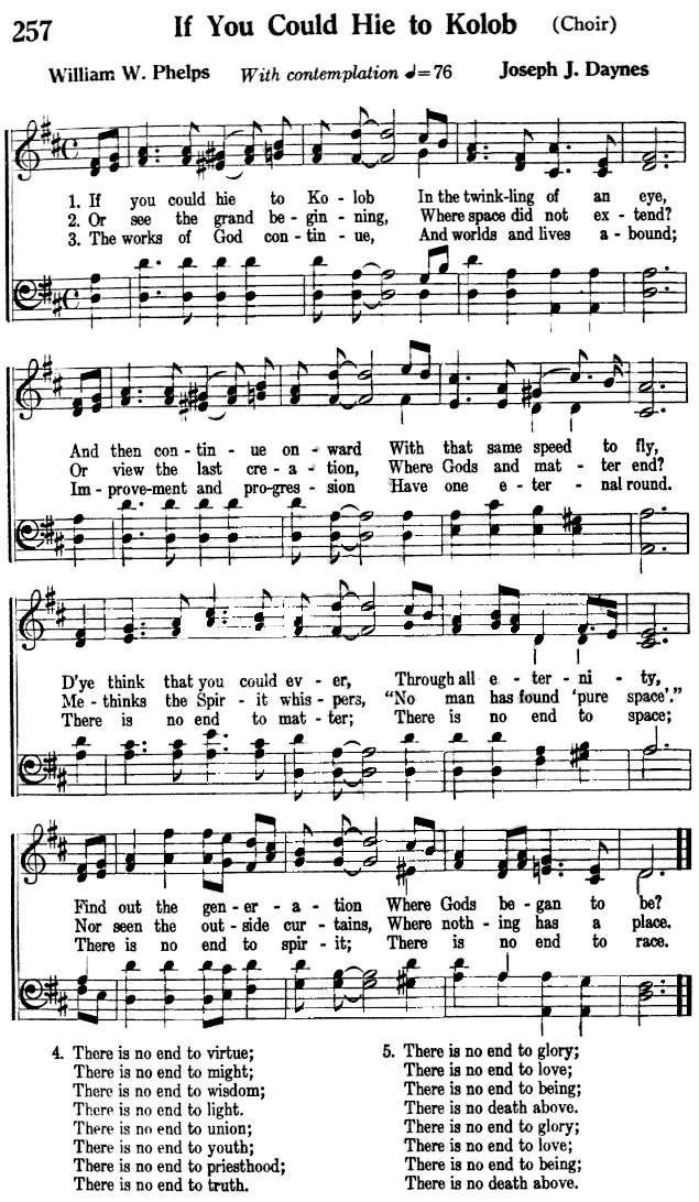 Top songs by steven sharp nelson ; If You Could Hie To Kolob Sheet Music Midi