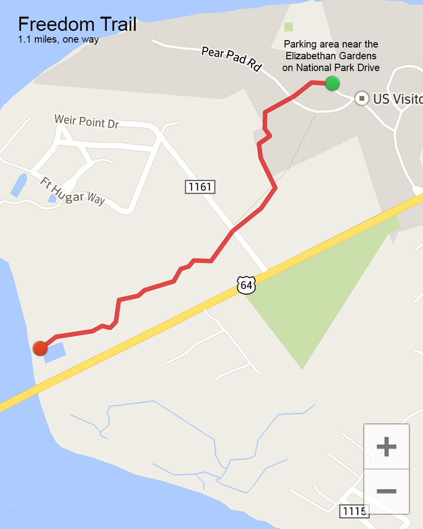 Before sharing sensitive information, make sure you're on a federal government site. Fort Raleigh National Historic Site Freedom Trail