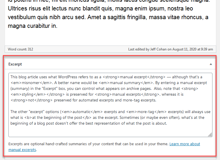 The wordpress excerpt is an optional summary or description of . WordPress Manual Excerpts: Why, When, & How to Use Them - nSiteful Web Builders