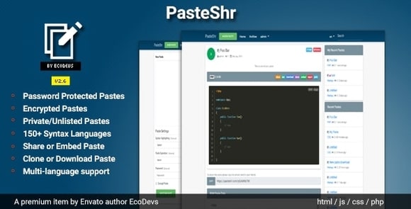 Download #PasteShr v2.9 Nulled – Text Hosting & Sharing Script