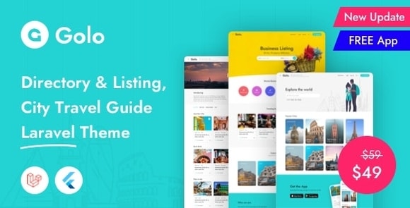 Download #Golo v1.1.6 – Directory & Listing, City Travel Guide Laravel Theme