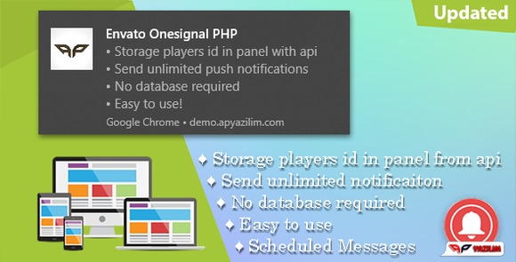 Download #OneSignal v1.5 – PHP Push Notification Panel Script