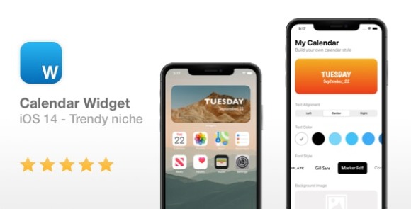 Download #Calendar Widget v1.0 – NEW iOS 14 Widget App Source Code