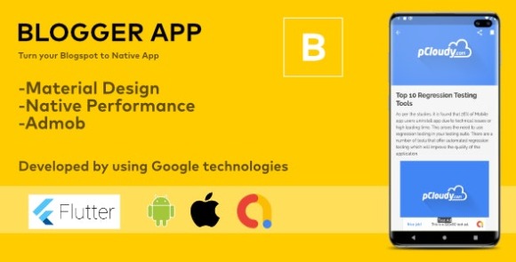 Download #Blogger App v1.1 – Convert Blogspot Into Native App Source