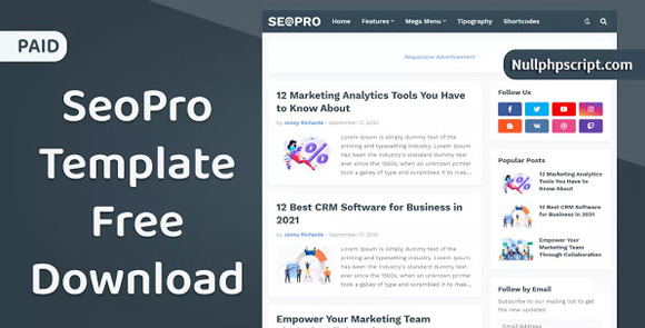 Download #SeoPro v1.4.0 – (Premium) Responsive Blogger Template