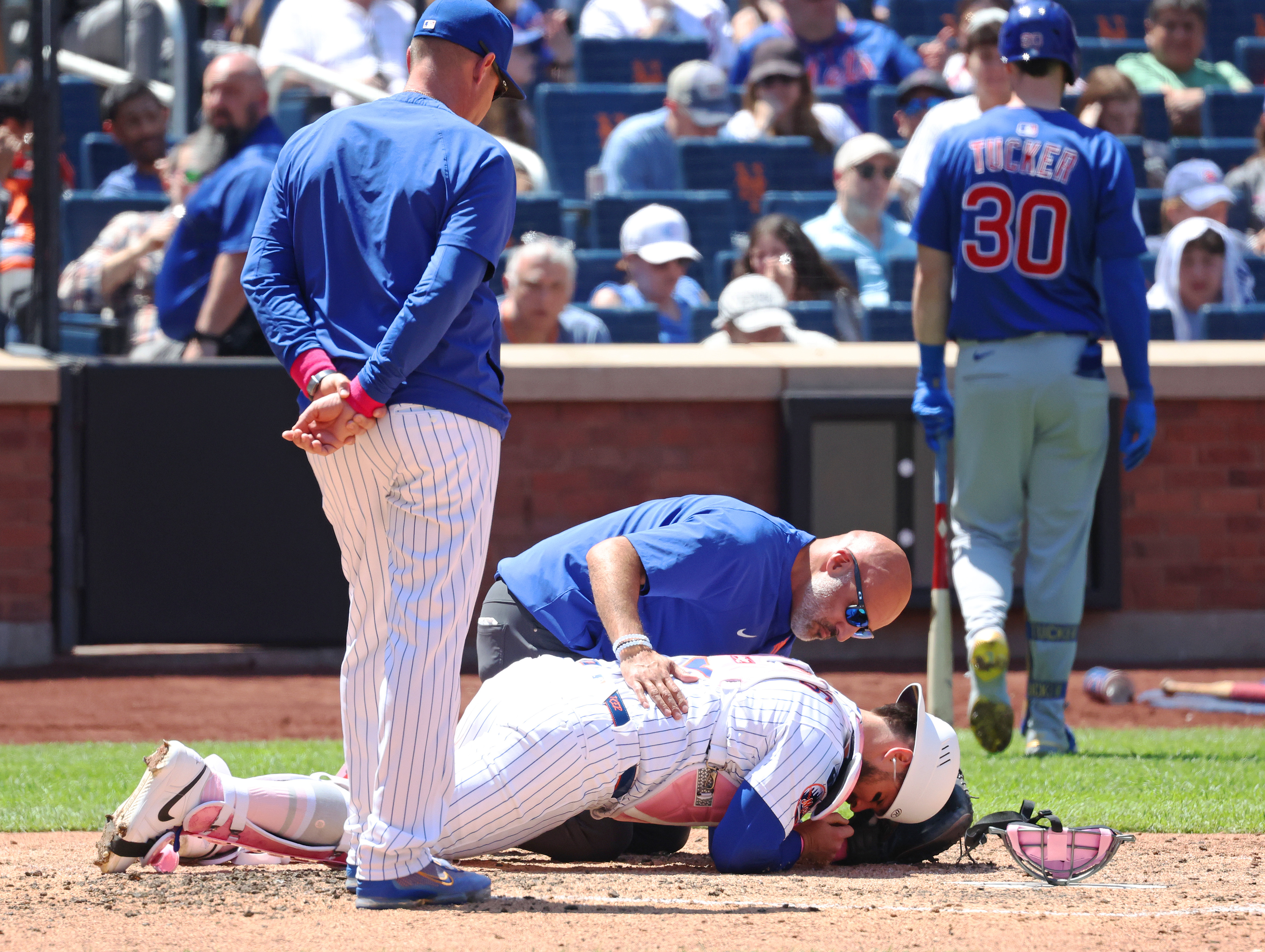 Foul tip to groin has Mets’ Luis Torrens mulling gear change
