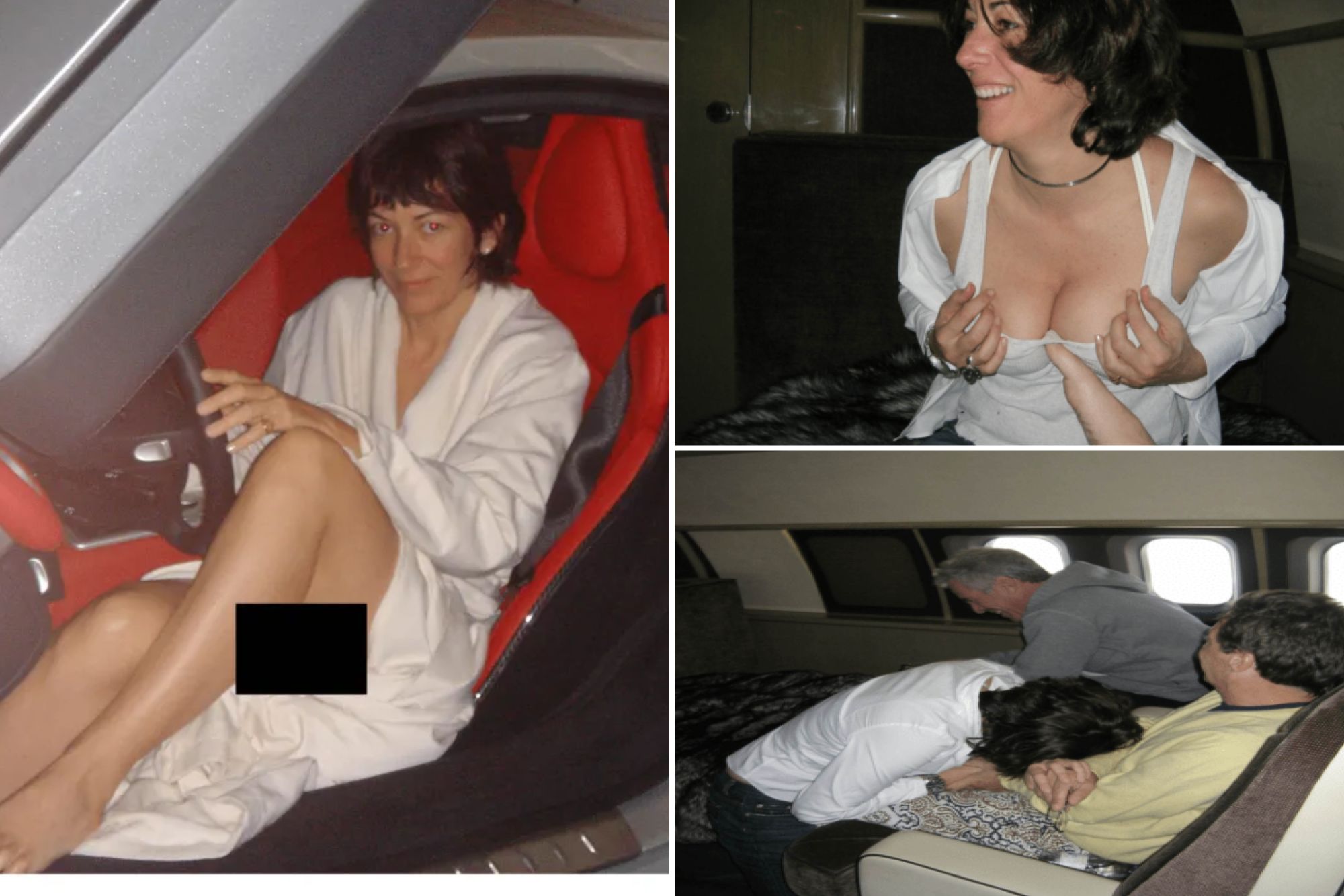 Ghislaine Maxwell snapped in dozens of embarrassing positions in Epstein doc dump — including flashing her crotch
