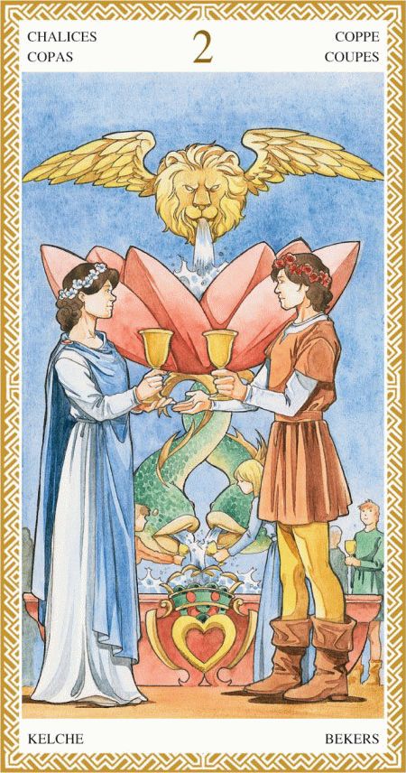 Карта двойка кубков на заставку телефона