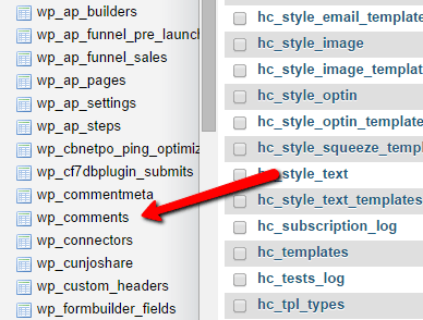 Mysql general log table