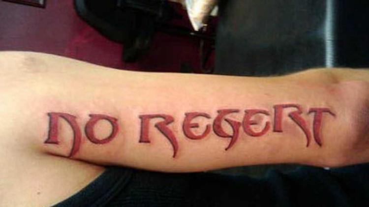 No Regerts: This 'No Ragrets' Temporary Tattoo Is The Ultimate Tattoo Fail Prank 421_x_750_jpg