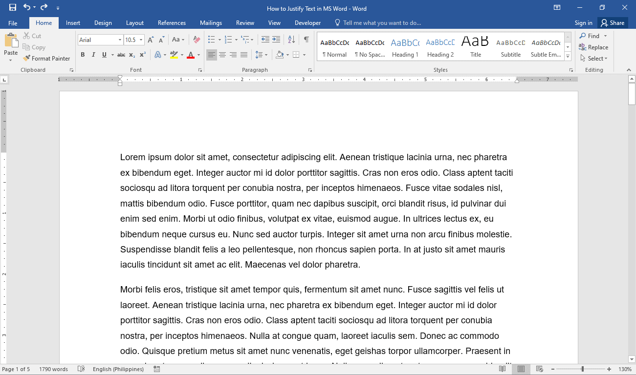 This simple thing never clicked for me befo. How to justify text in MS Word - OfficeBeginner
