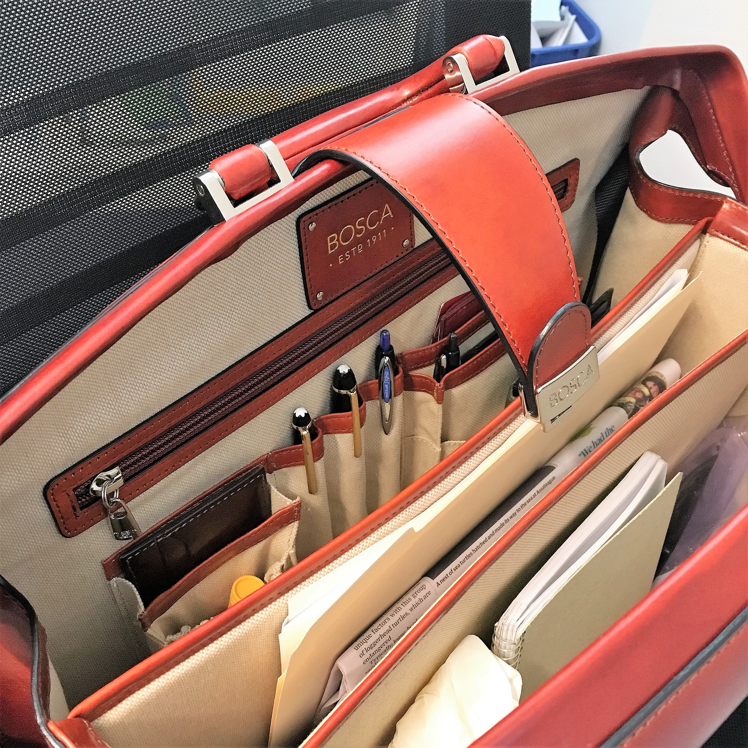 bosca partners briefcase